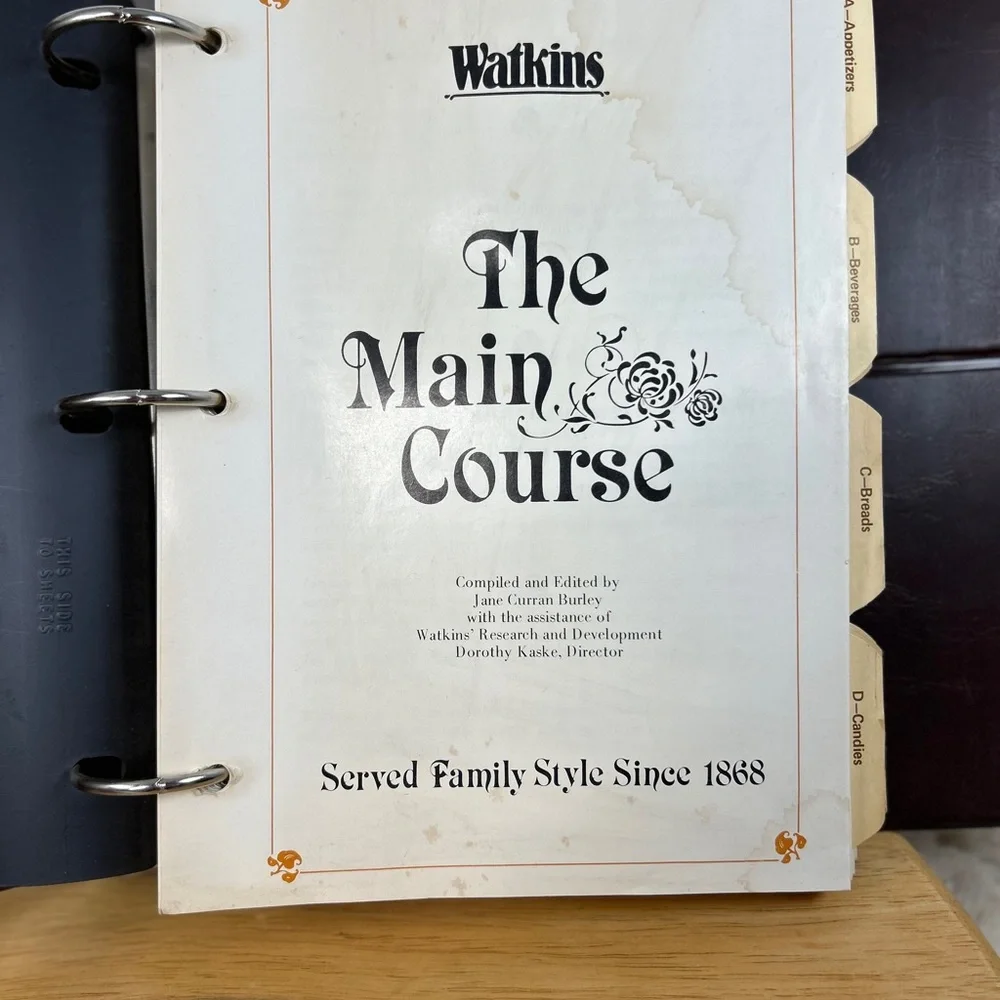 Watkins, The Main Course Served Family Style Since 1868‎ Cookbook Spiral Bound